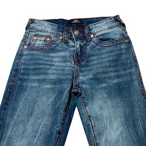 Blue true religion Jeans with Red Stitching